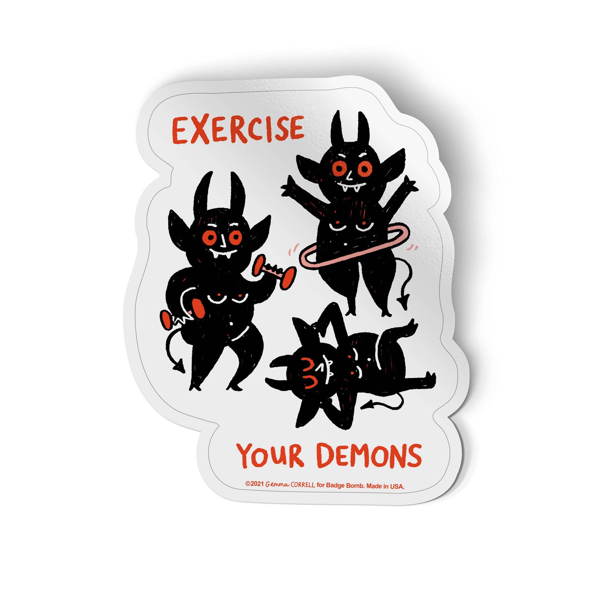 Exercise Your Demons Sticker by Gemma Correll