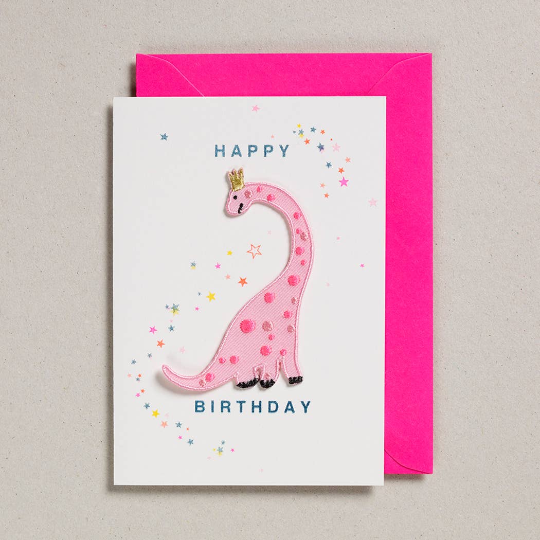 Patch Card - Pink Dino