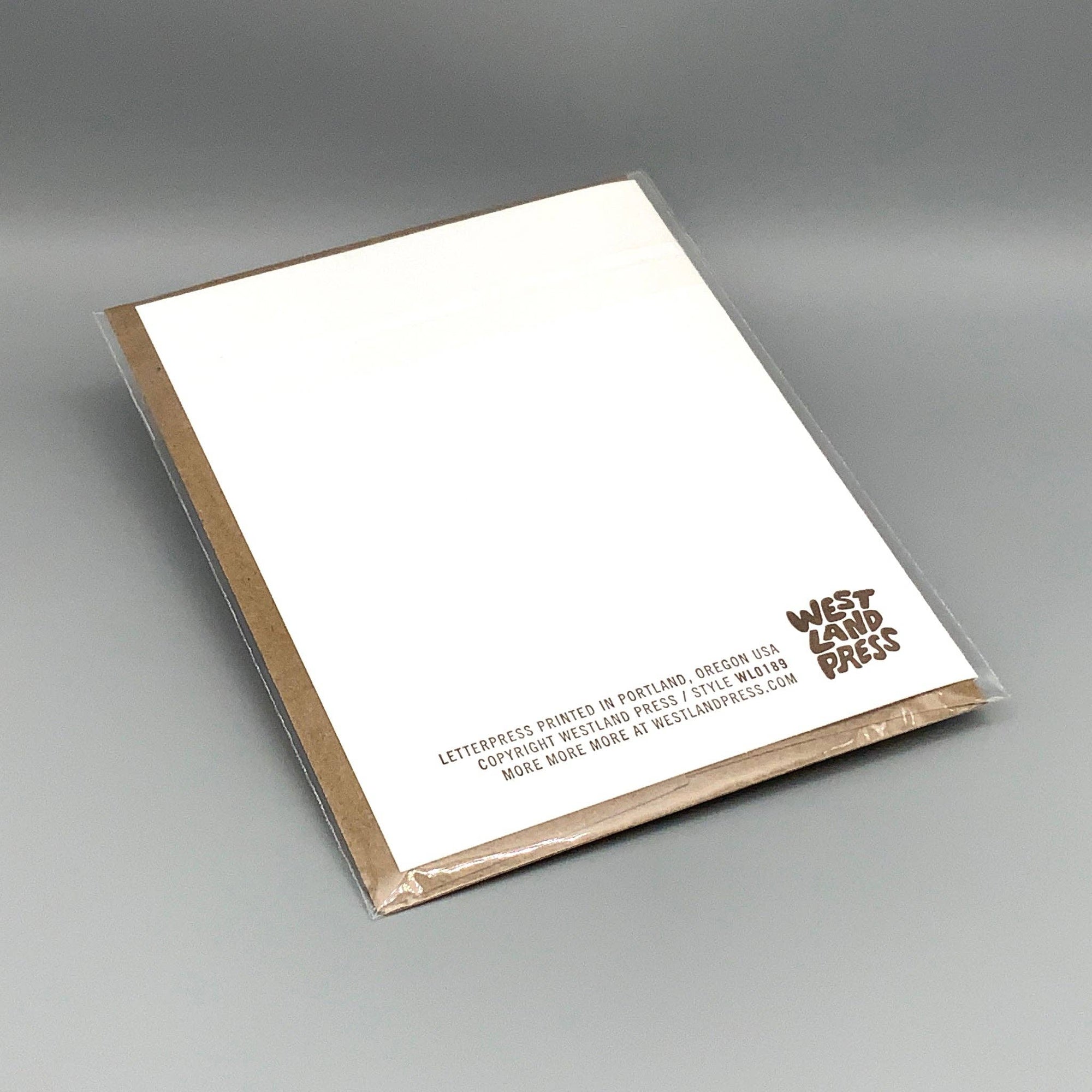 White letterhead with brown text on a gray background