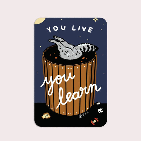 You Live You Learn Vinyl Sticker