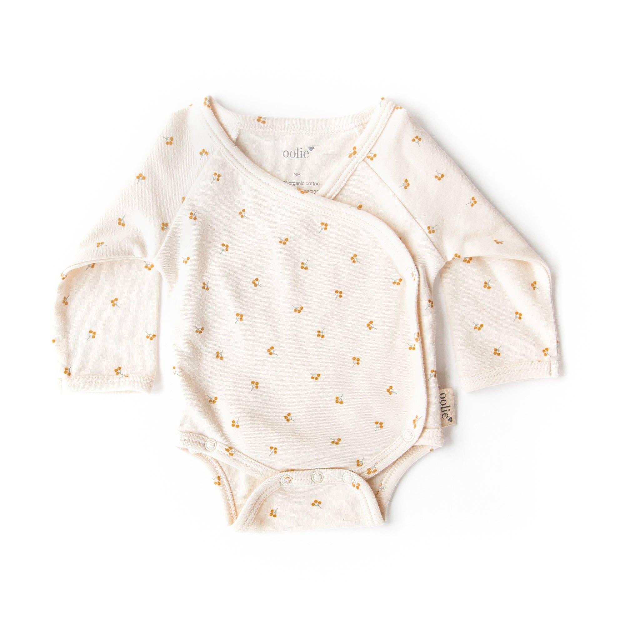 Organic Baby Bodysuit -Gold Sprig