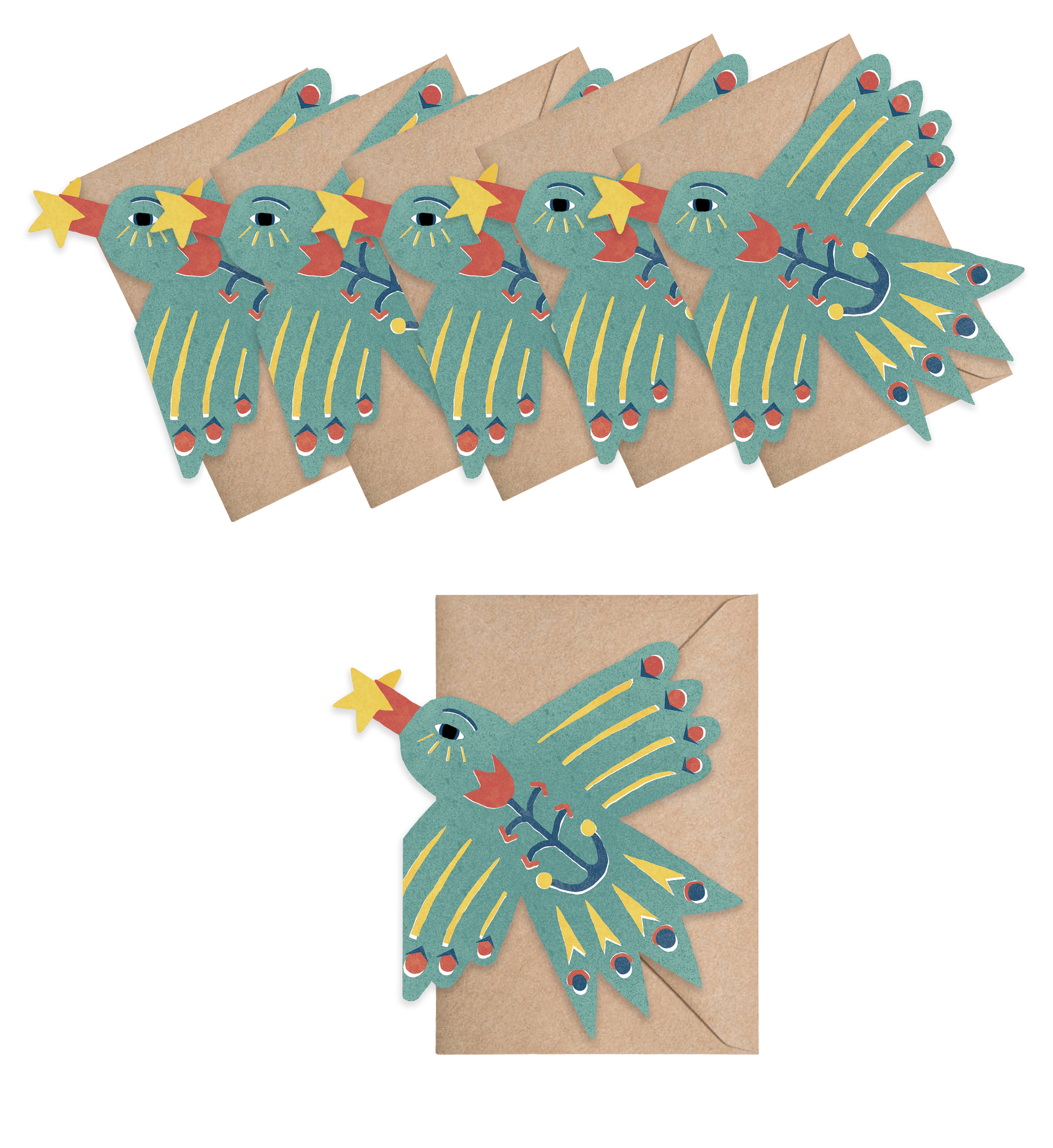 Messenger Bird Mini Cards - box of 6