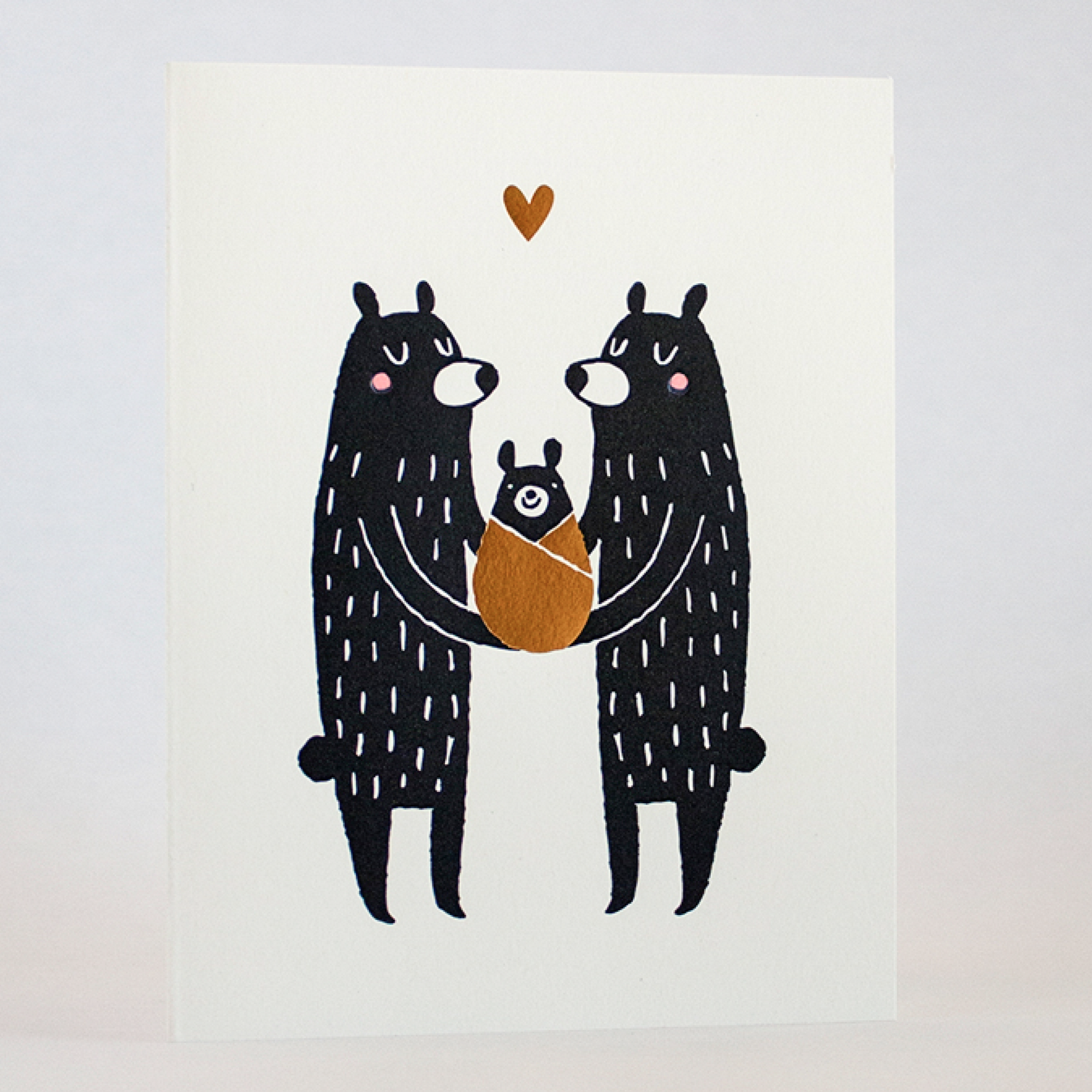 New Baby Bear Letterpress Card