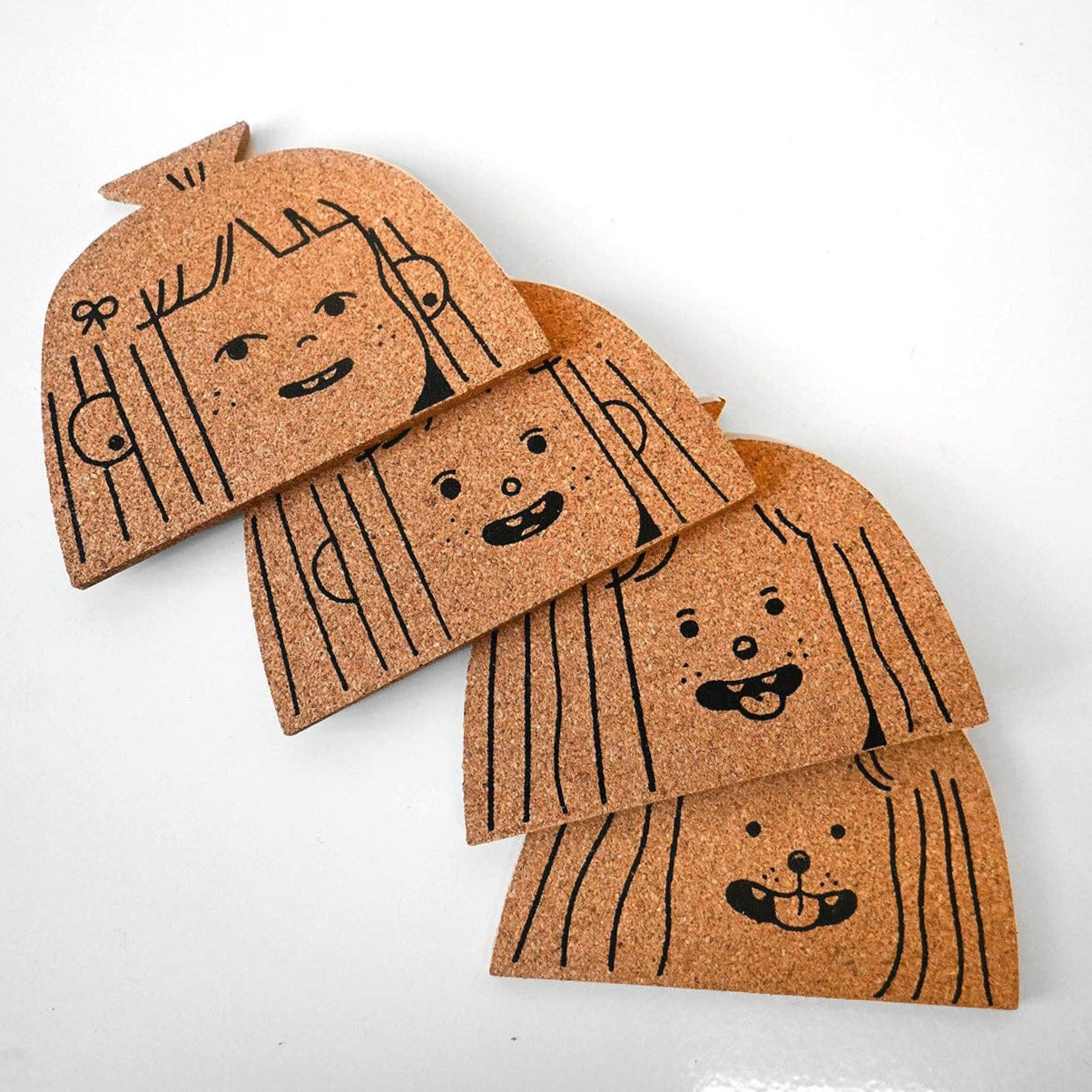 "Dog Person" Set of four cork coasters