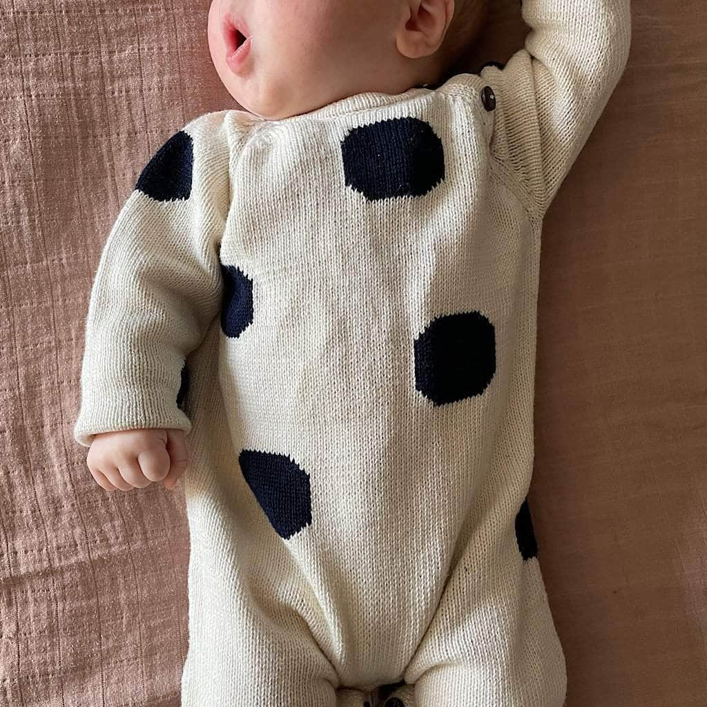 Organic Baby Romper - dots