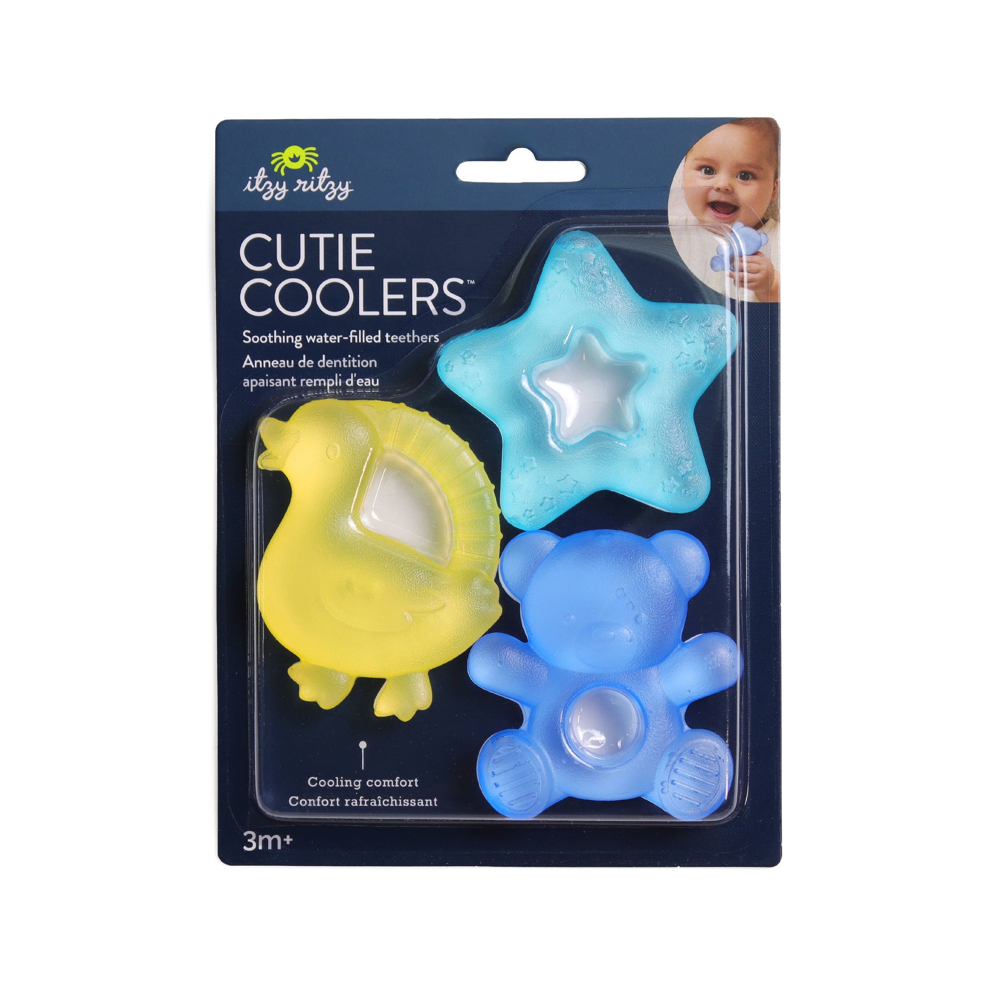 Packaged 'Cutie Coolers' with star, bear, and duck shapes on a white background