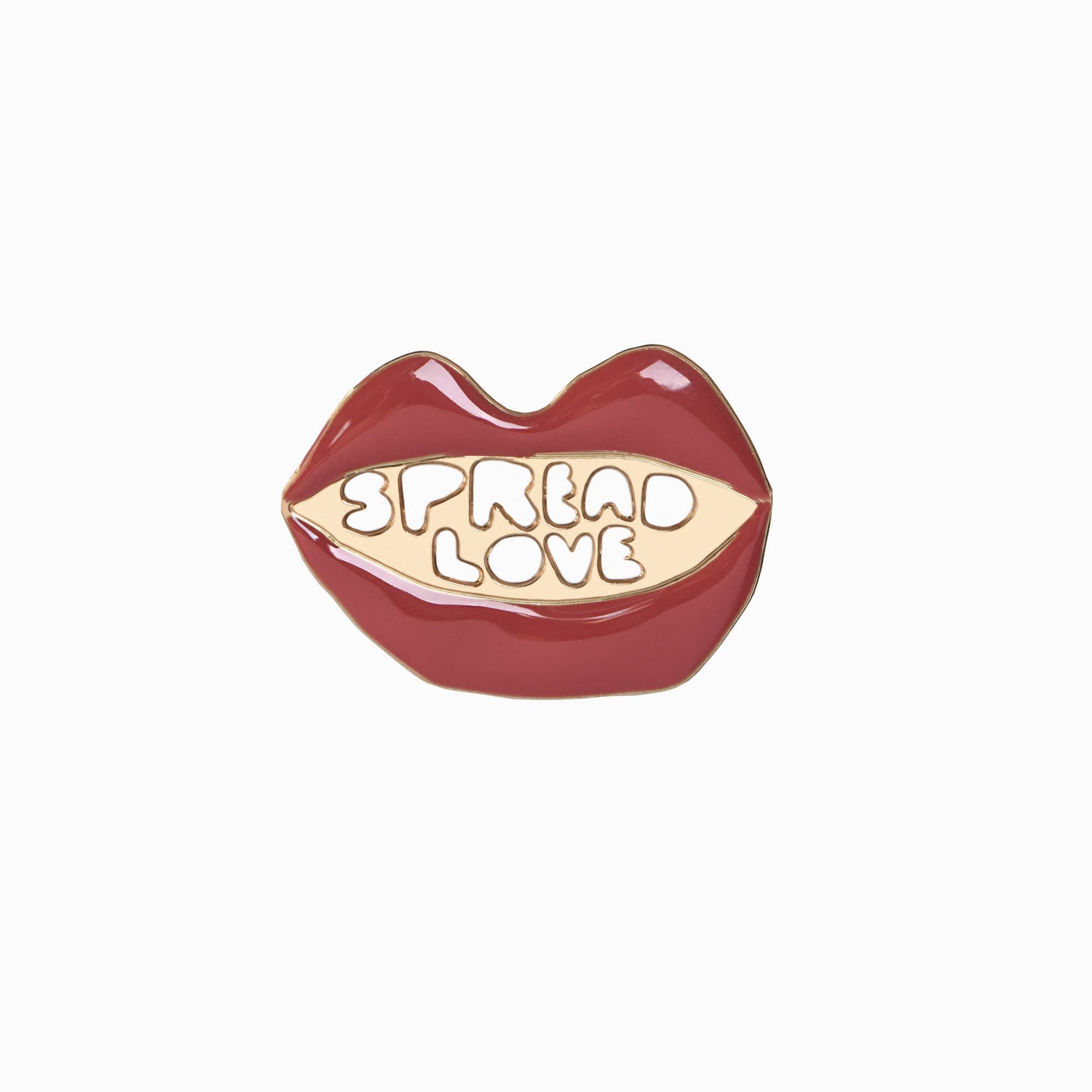 SPREAD LOVE lips enamel pin x Suzy Ultman