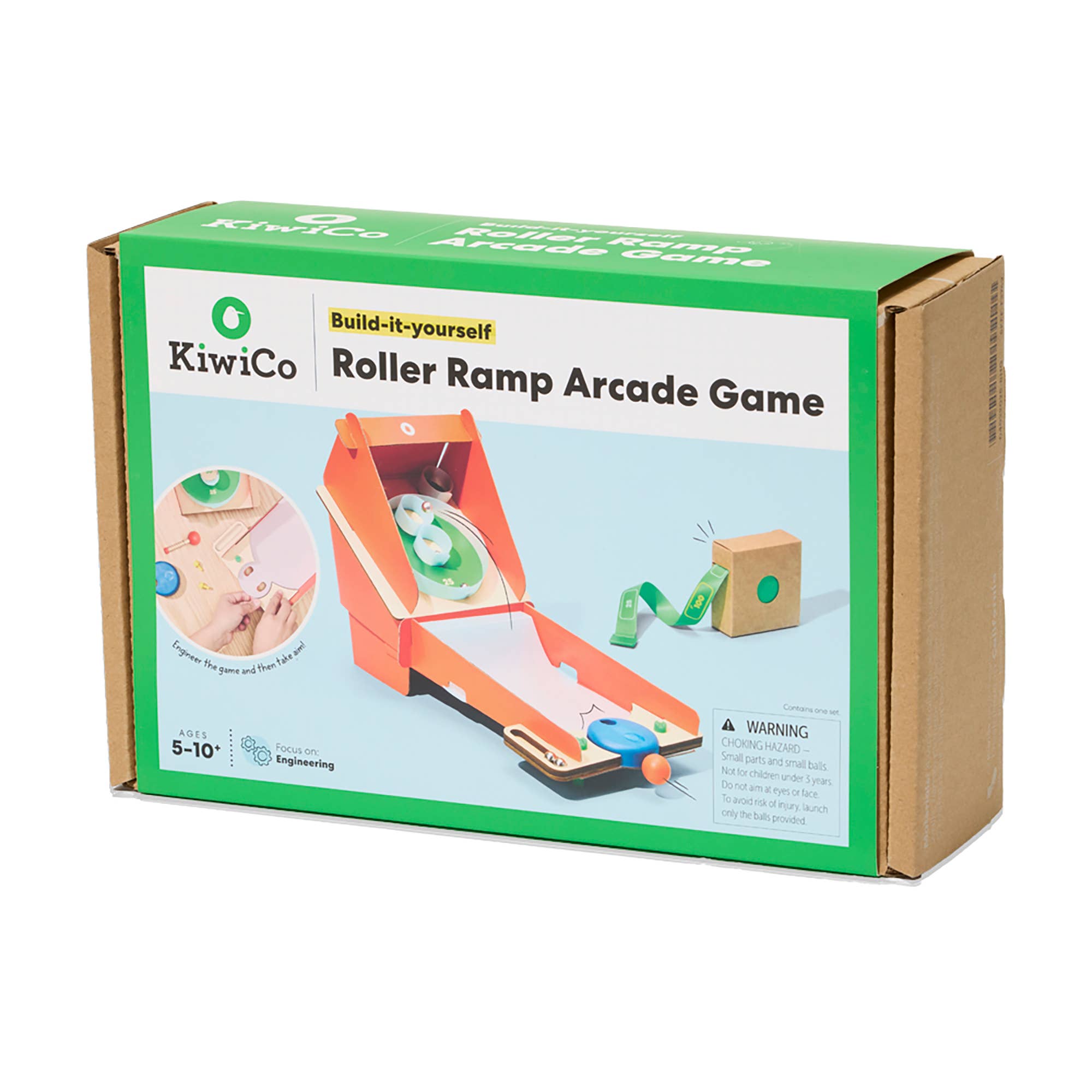 KiwiCo Roller Ramp Arcade Game packaging on a white background