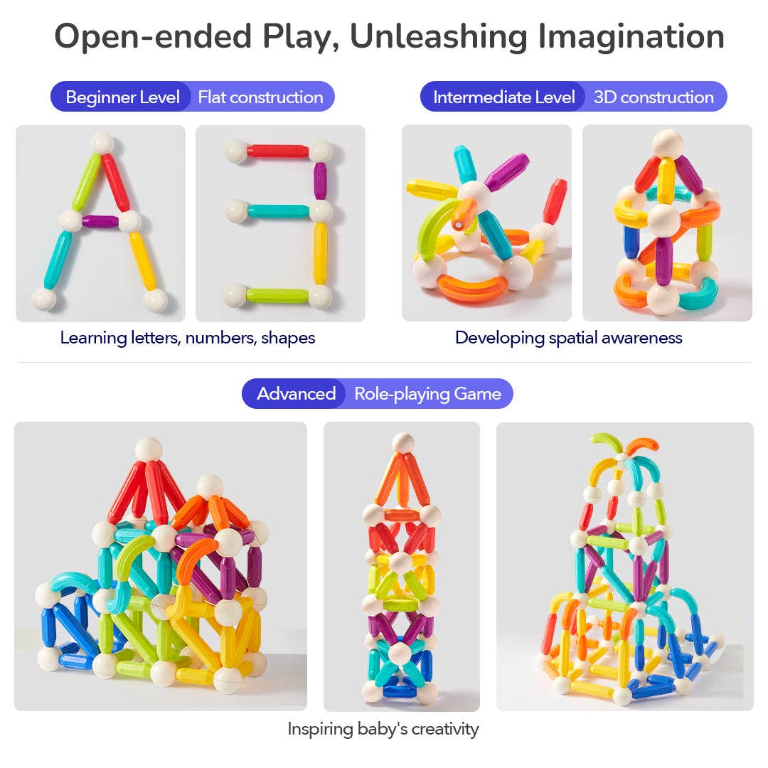 Rainbow Plus Magnetic Building Sticks 32pcs