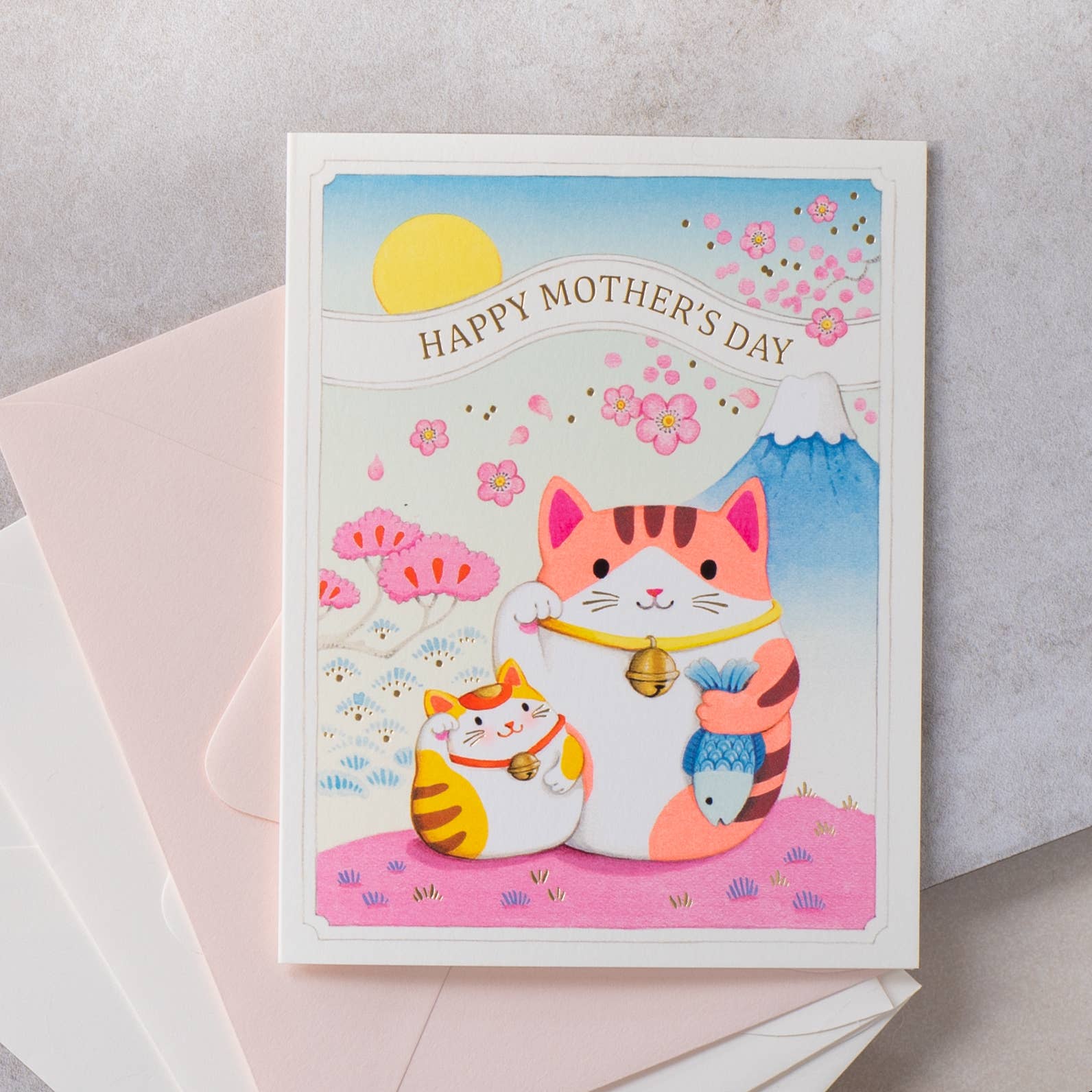 Mother's Day Lucky Cats Card