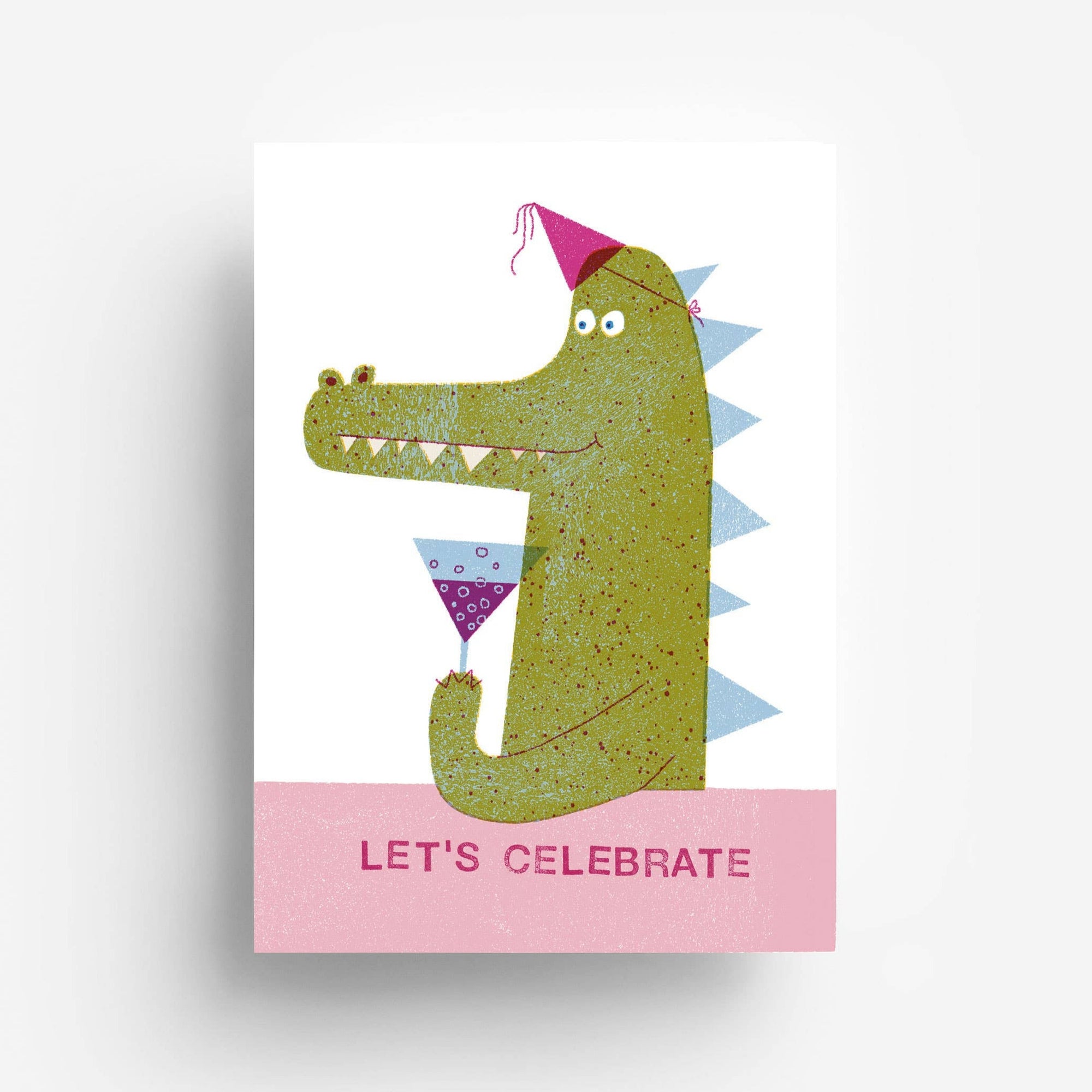 Cheers Croco Postcard -Barbara Dziadosz