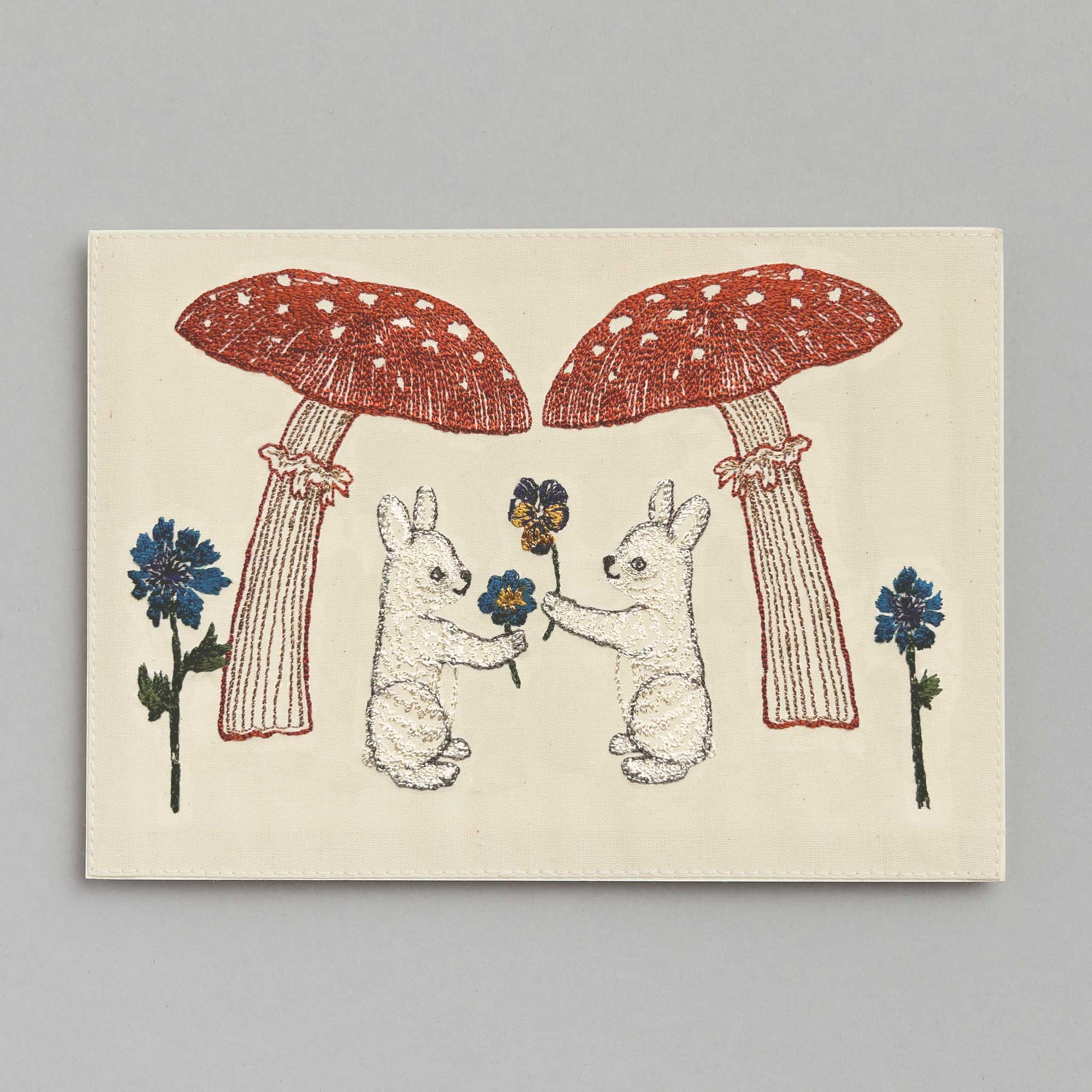 Mushroom Bunny Friends Card