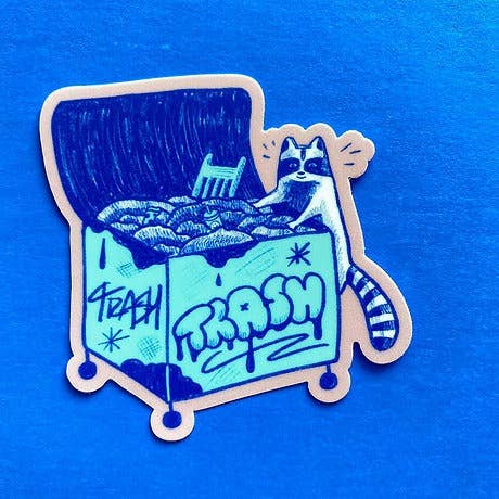 Sticker - treasure hunter raccoon