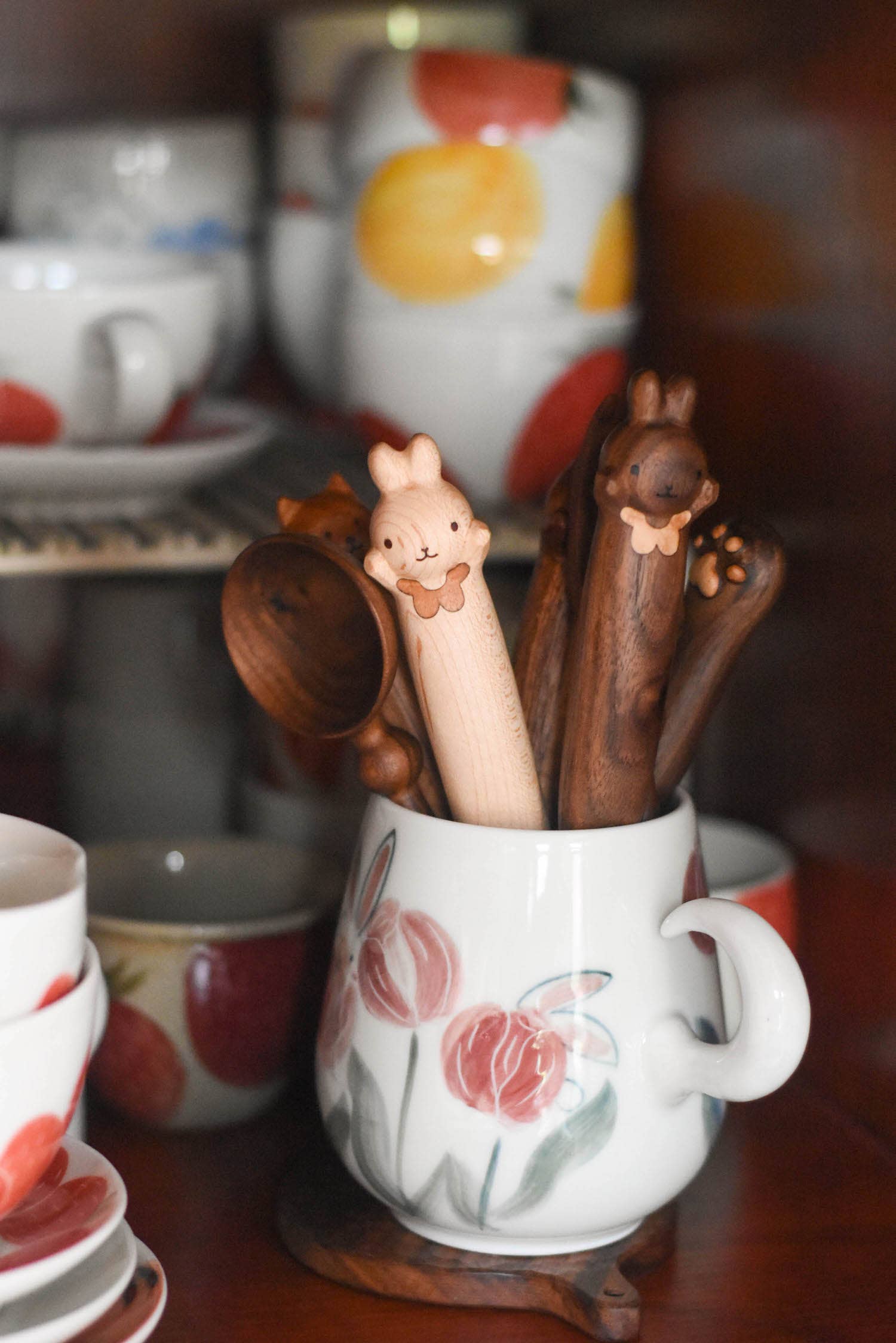 Hand-Carved Bunny Spoon & Fork
