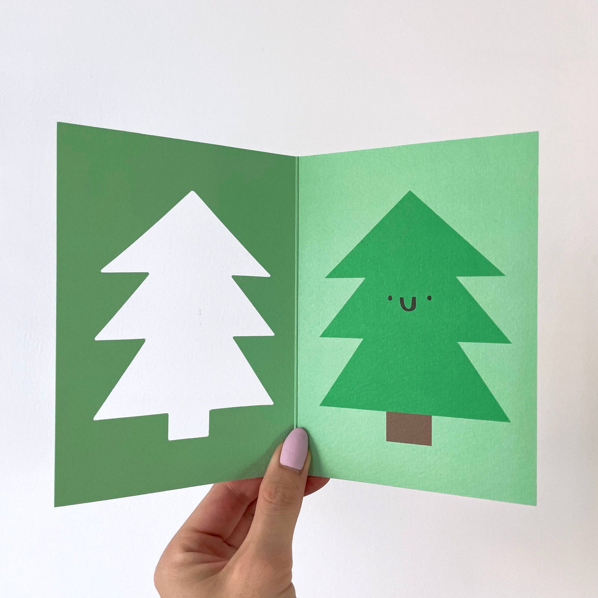 Christmas Tree Card - Die Cut