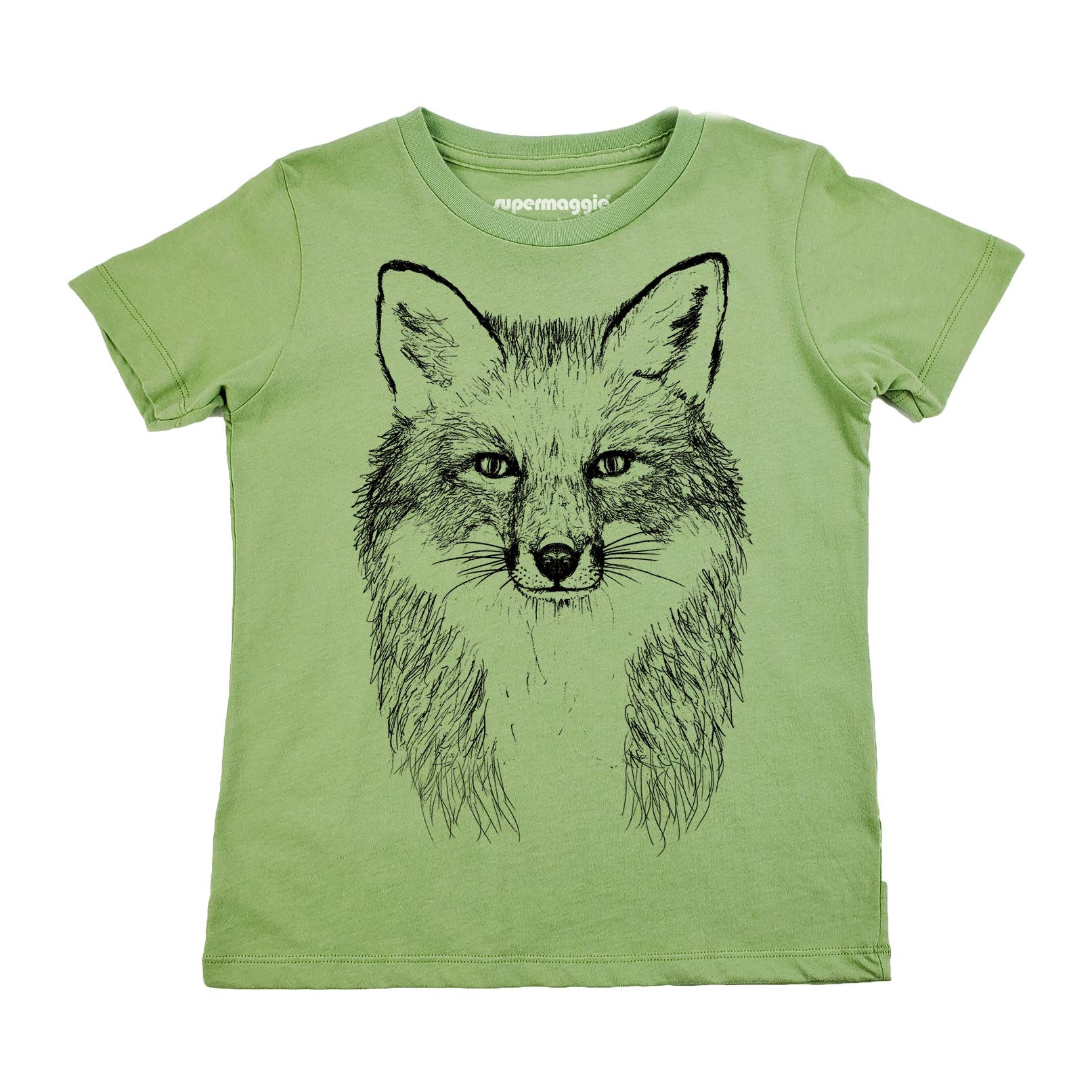 Organic Fox Kid's Cotton Tee -leaf