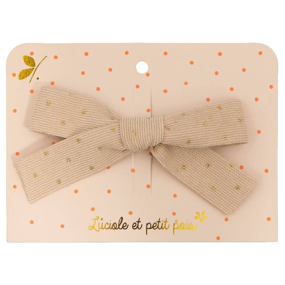 Princess bow clip - Ecru ribbon