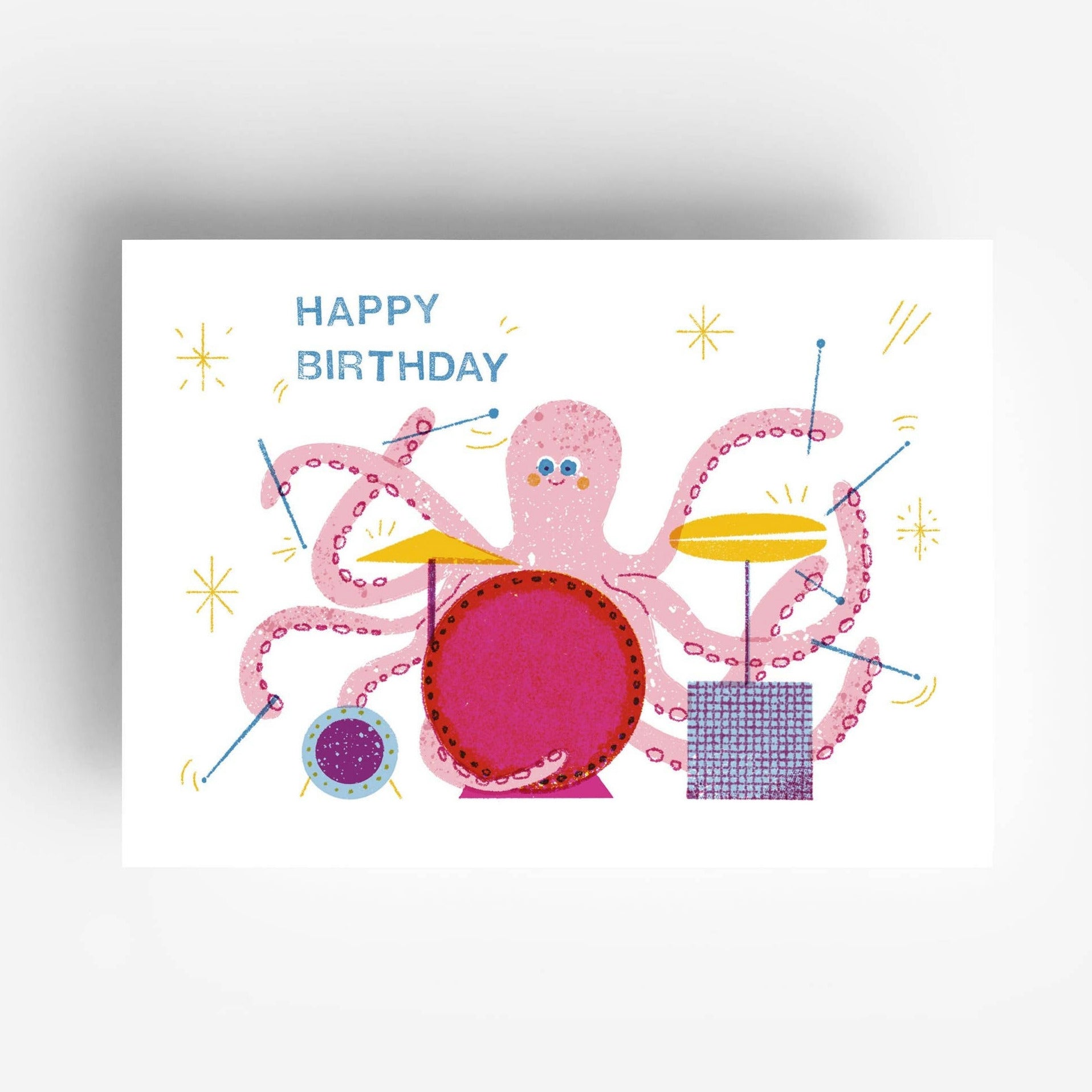 Birthday Octopus Postcard -Barbara Dziadosz