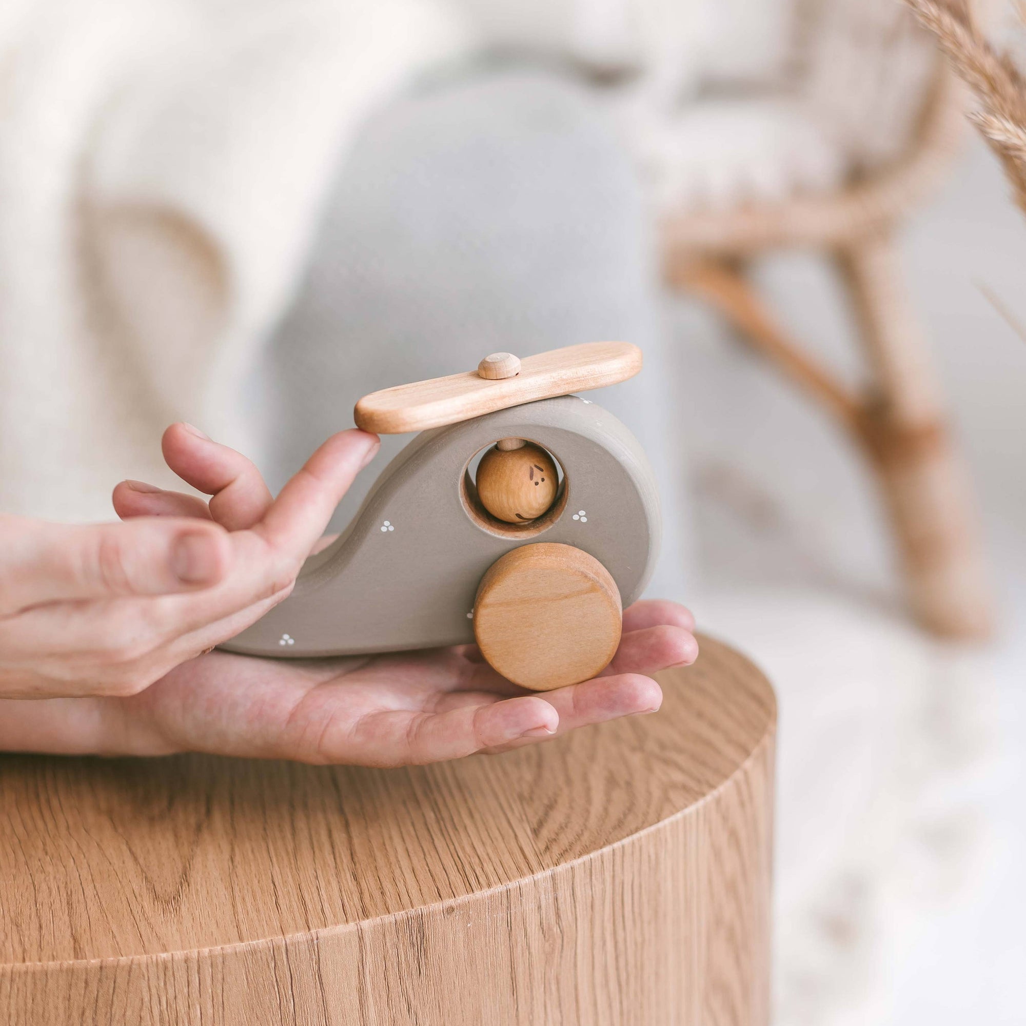 Wooden Helicopter Toy