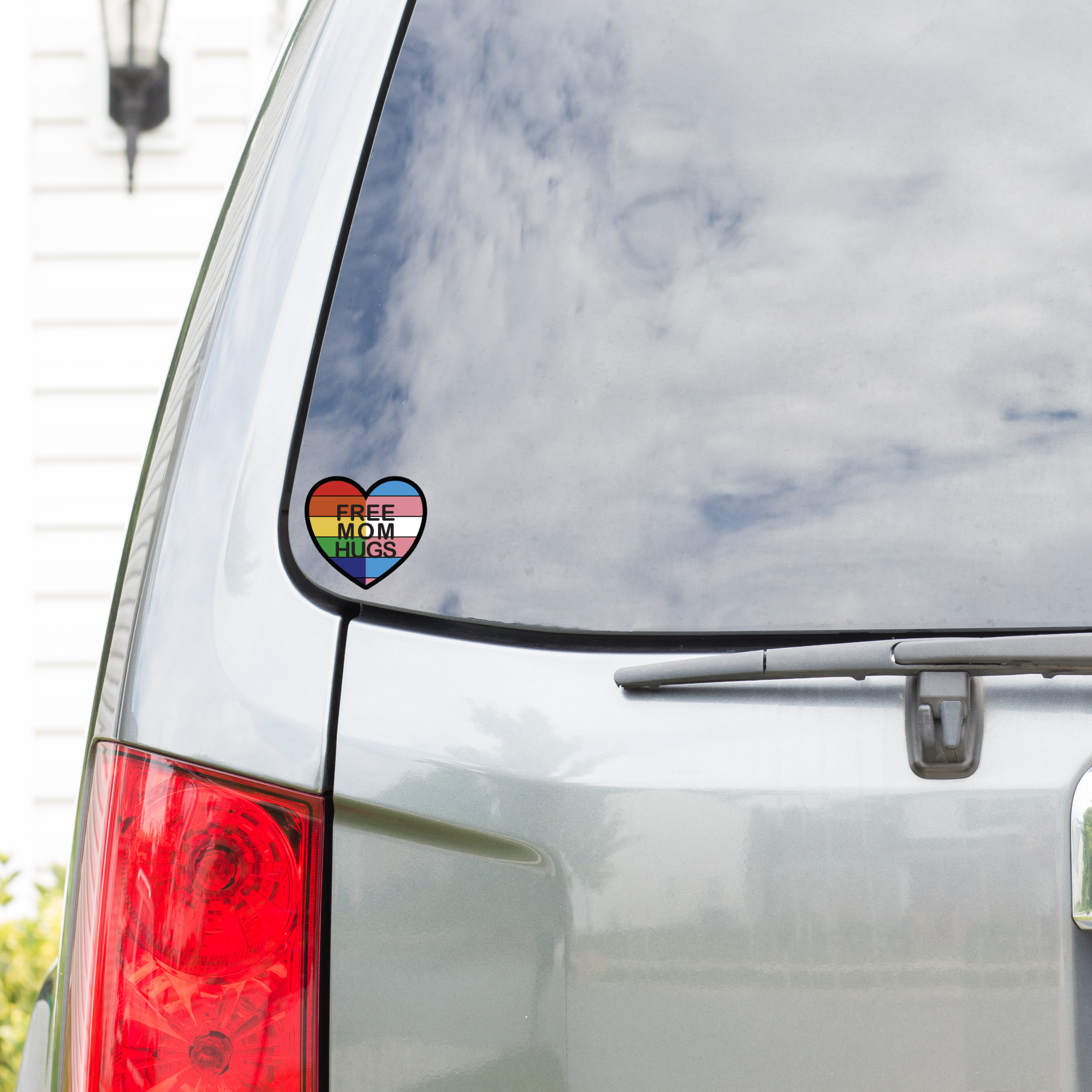 Mom Hugs LGBTQ Support Love High Quality Vinyl Sticker
