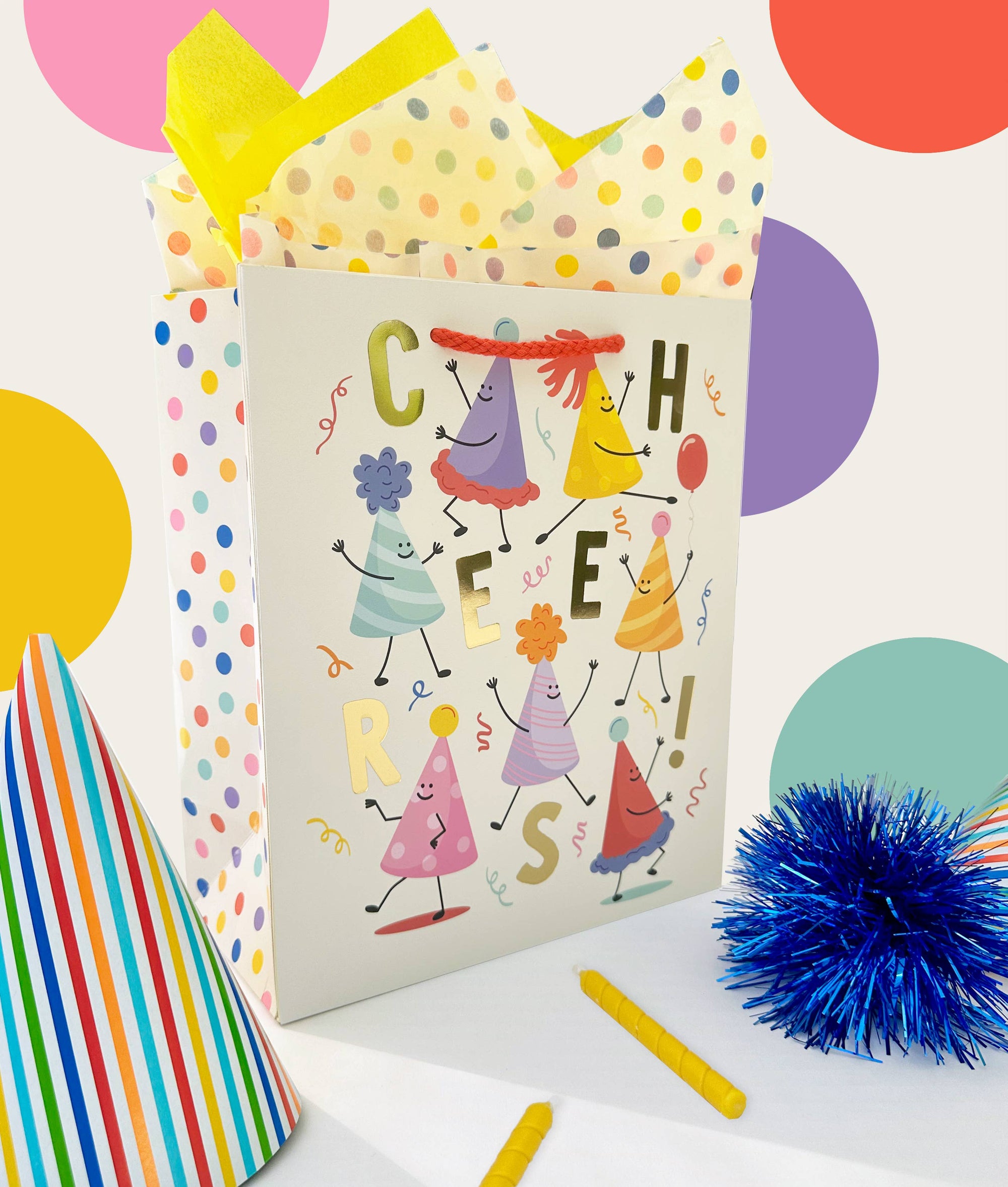 Rainbow Confetti Dot