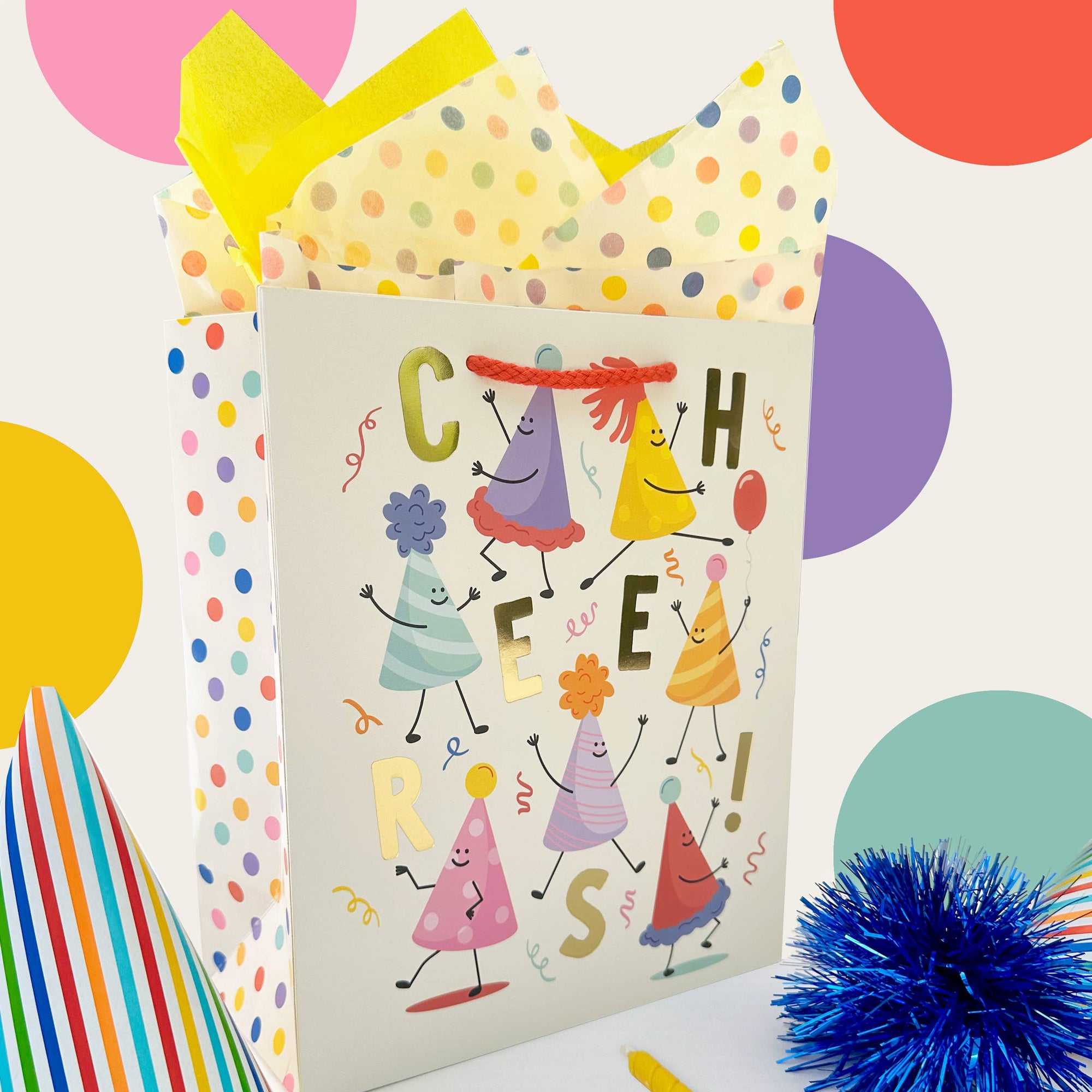 Cheers Party Hats Gift Bag