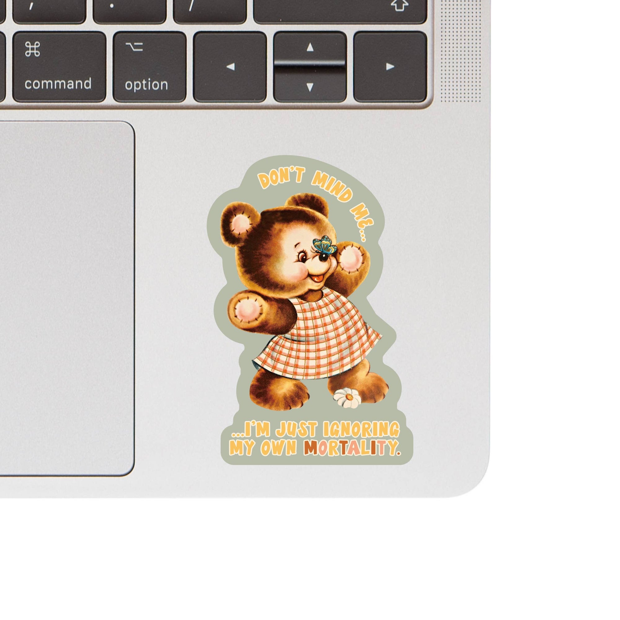 Funny Life & Death Bear Vintage High Quality Vinyl Sticker