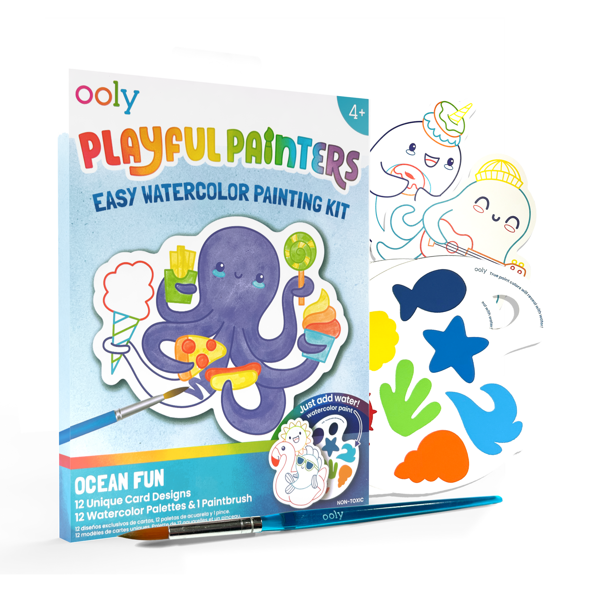Playful Painters: Easy Watercolor Painting Kit - Ocean Pals