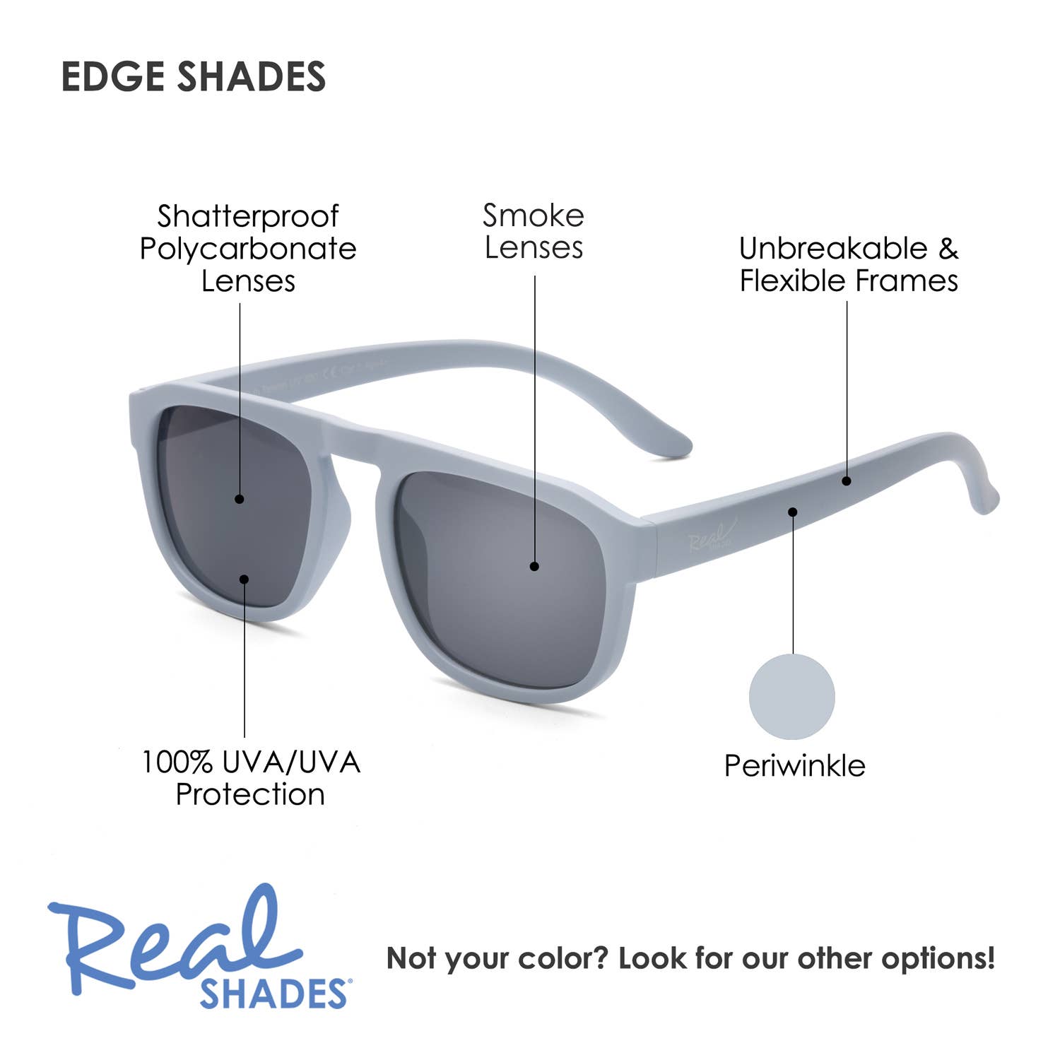 Edge Flexible Sunglasses for Kids - Ages 4+