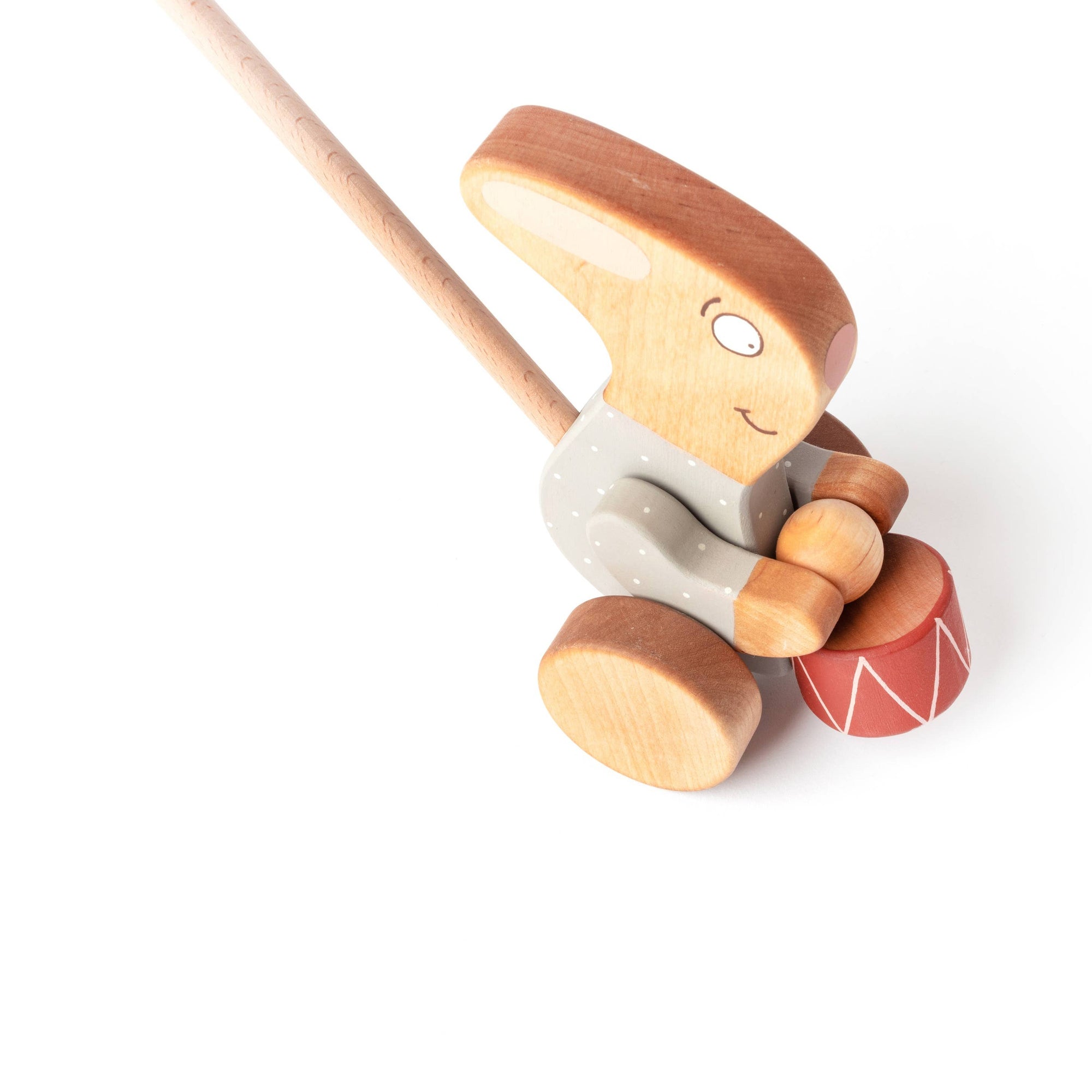 Push Toy Rabbit with a Drum