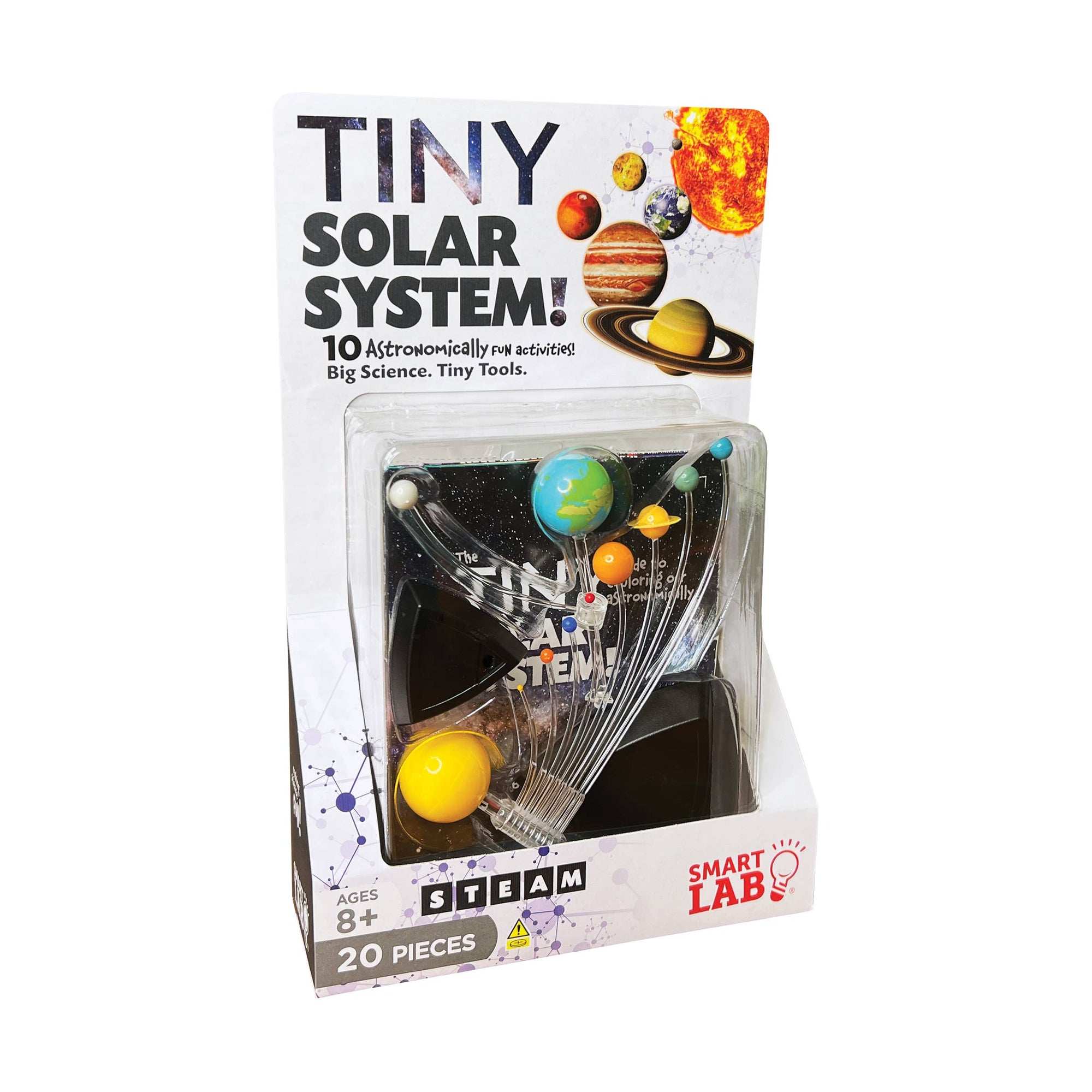 Package of Tiny Solar System toy set by Smart Lab on a white background