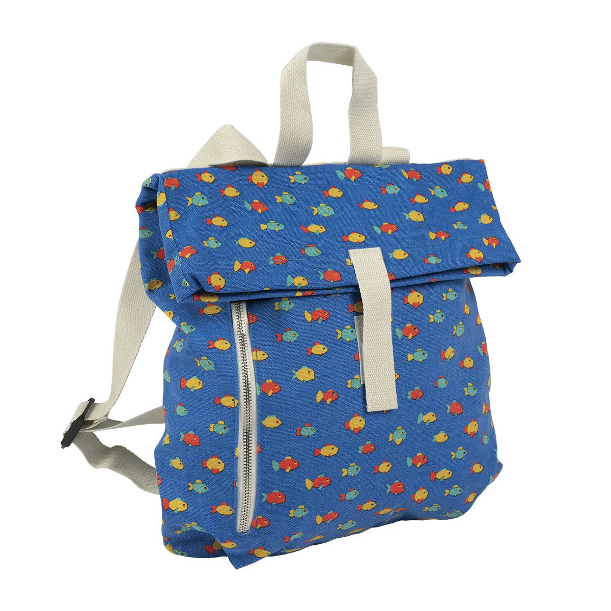 Messenger Backpack with zippers -sea