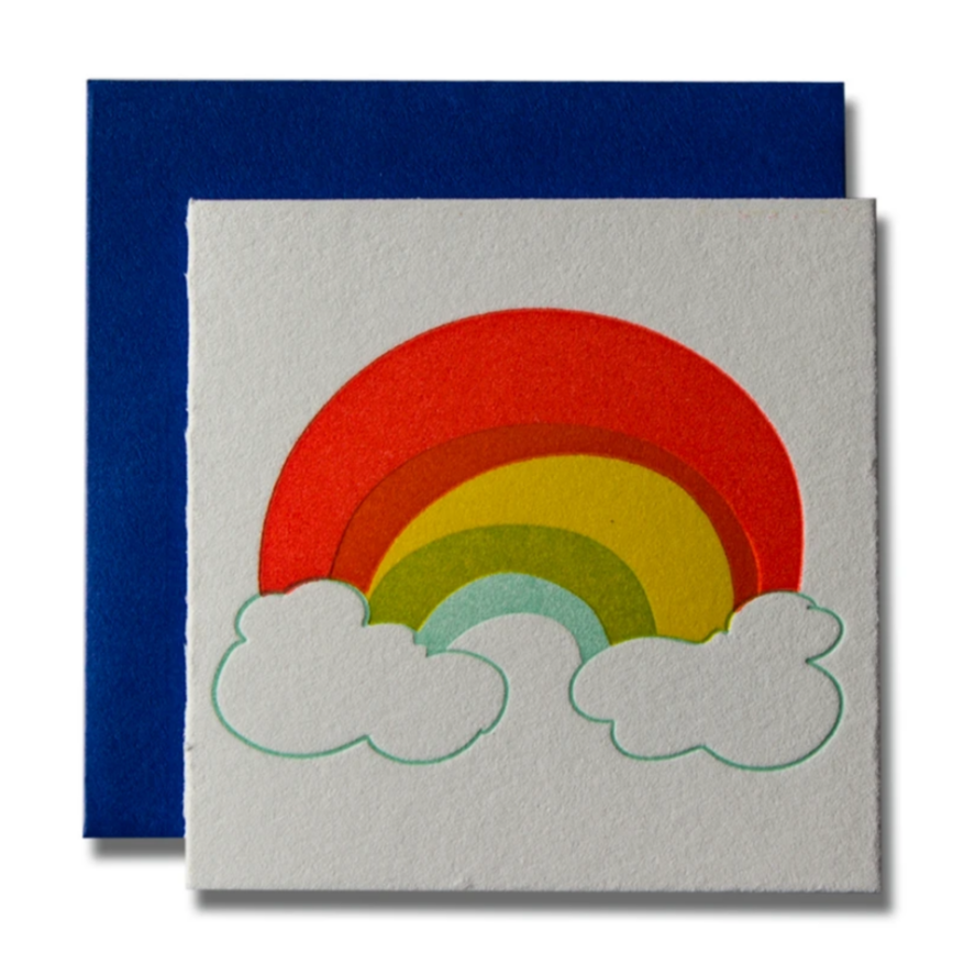 ILLUSTRATION OF A RAINBOW AND CLOUDS