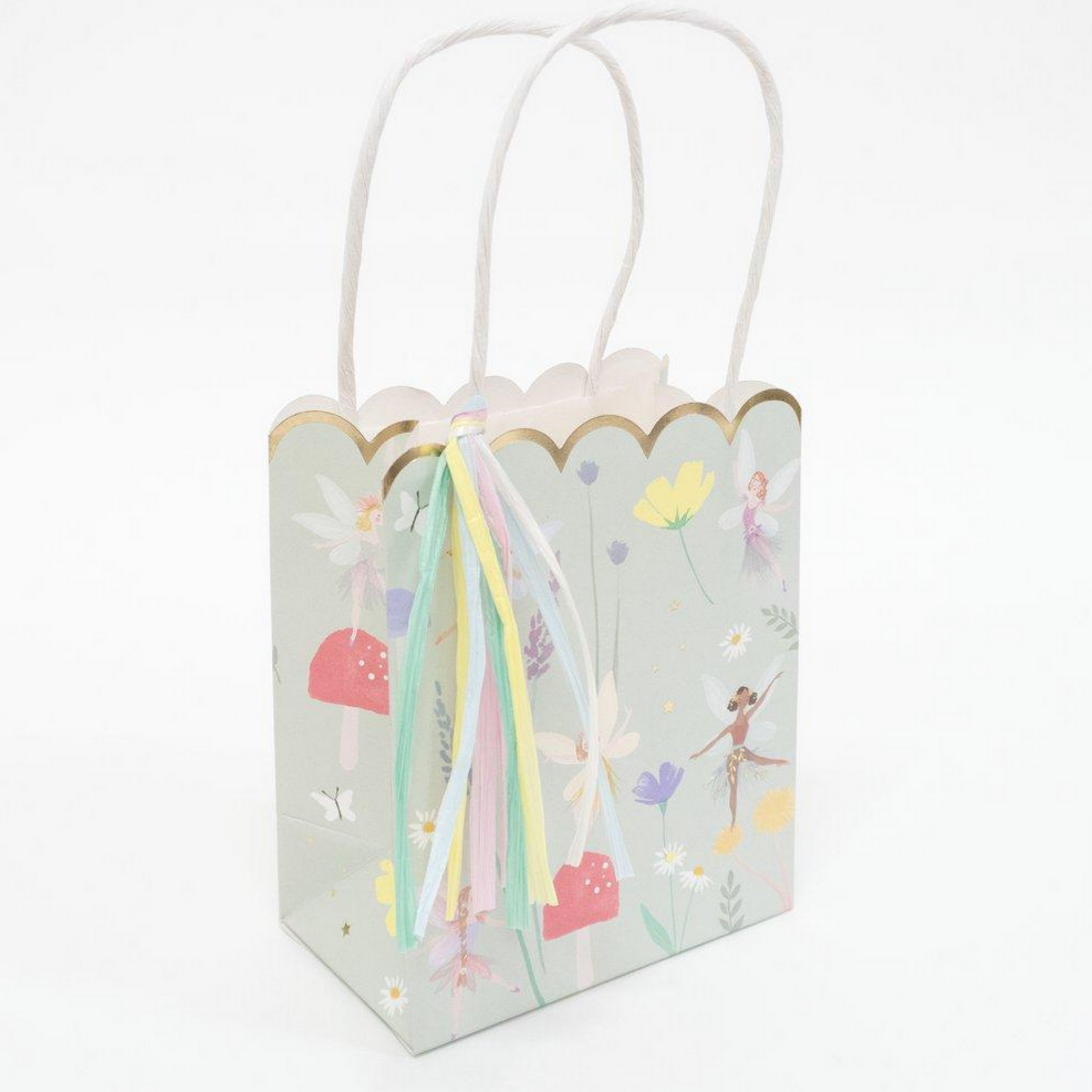 side view of paper bag with fairy design 