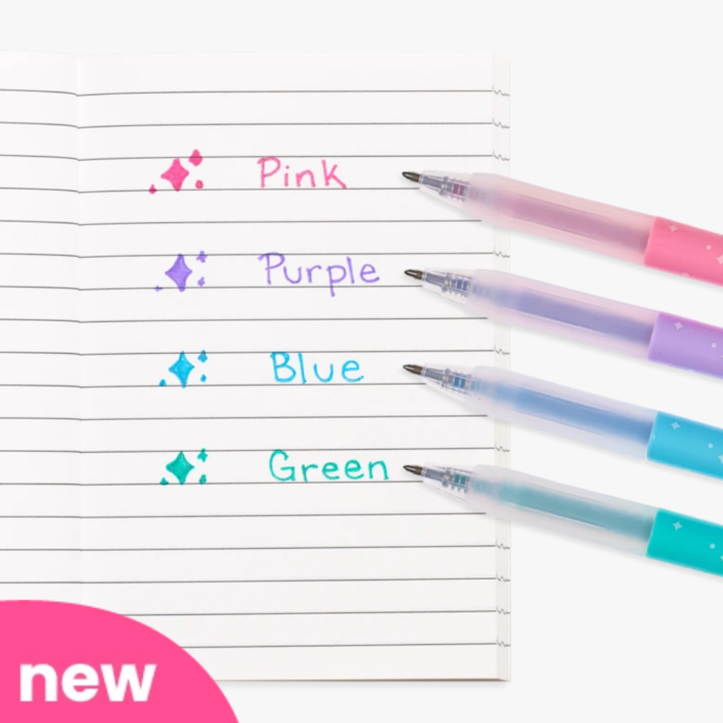 Oh My Glitter! Retractable Gel Pens (set of 4)