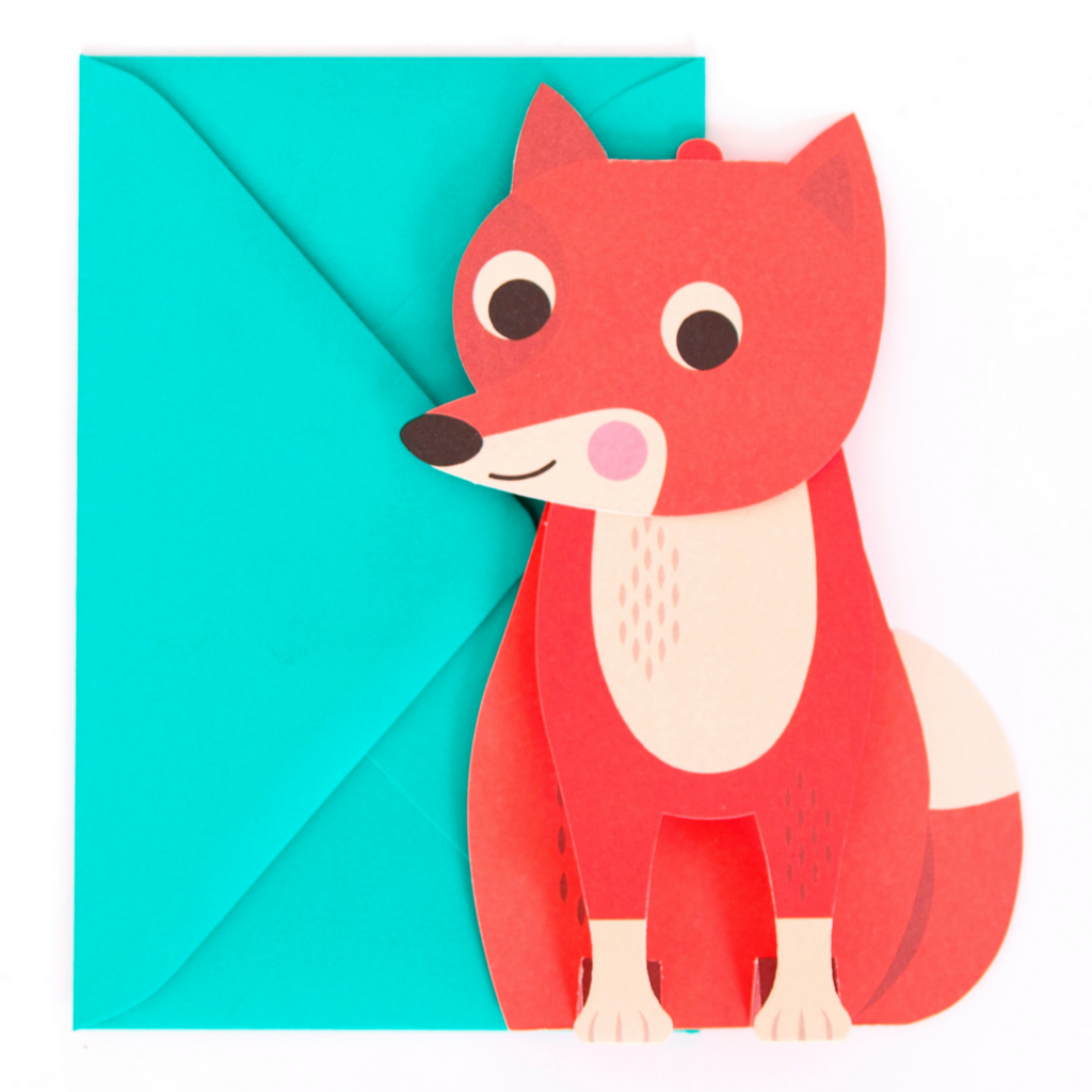 Fox 3-D Card -Ingela P Arrhenius -Blank