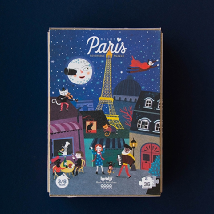 Night & Day in Paris Puzzle -36pcs - Reversible 5-8yrs