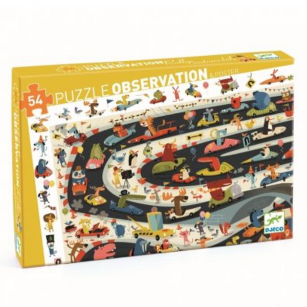 Observation Automobile Rally Puzzle 54pcs 5yrs+