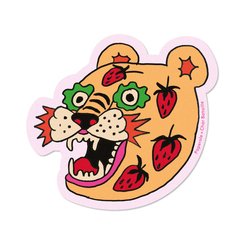 Strawberry Tiger Sticker -Char Bataille