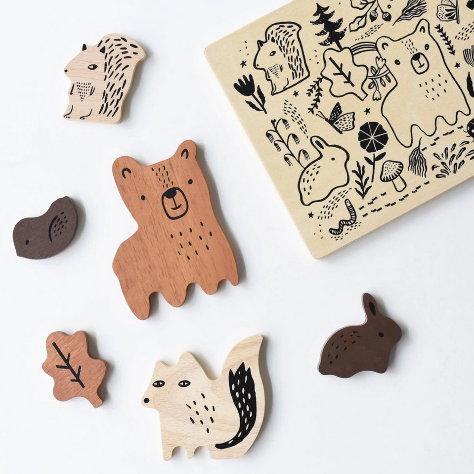 Woodland Tray Puzzle -woodland animals