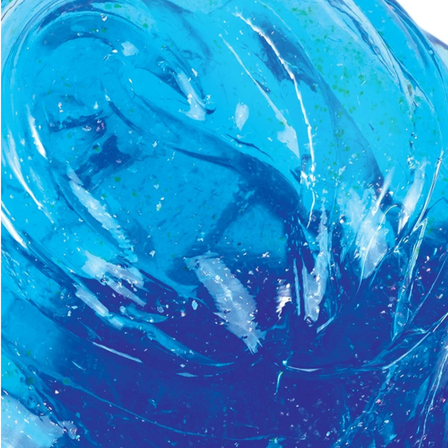 close up of putty that crystal-clear blue that shimmers