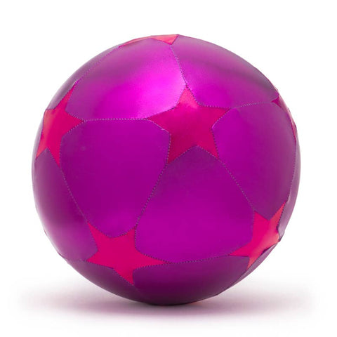 Purple Balloon with Pink Stars - 30 cm