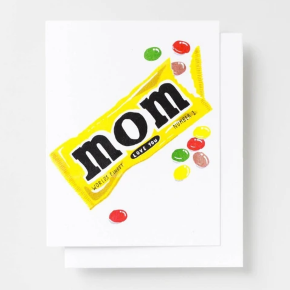 Love You Mom - Risograph Card -Mother's Day