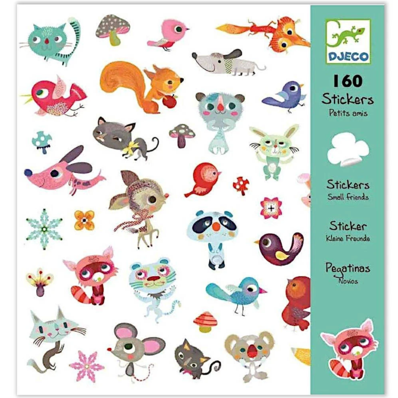 package showing cute animal stickers
