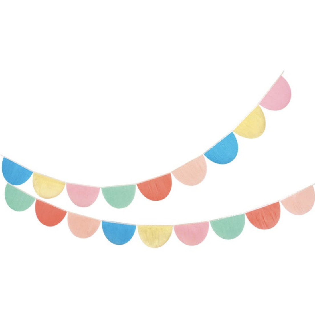 Rainbow Tissue Paper Scallop Garlands