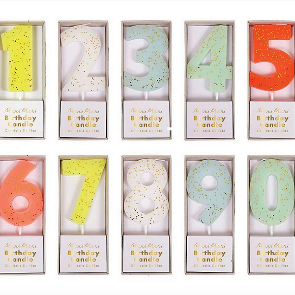 photo of number candles 0-9 in their packaging