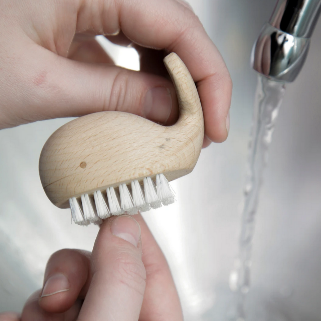 Wooden Whale Nail/Vegetable Brush