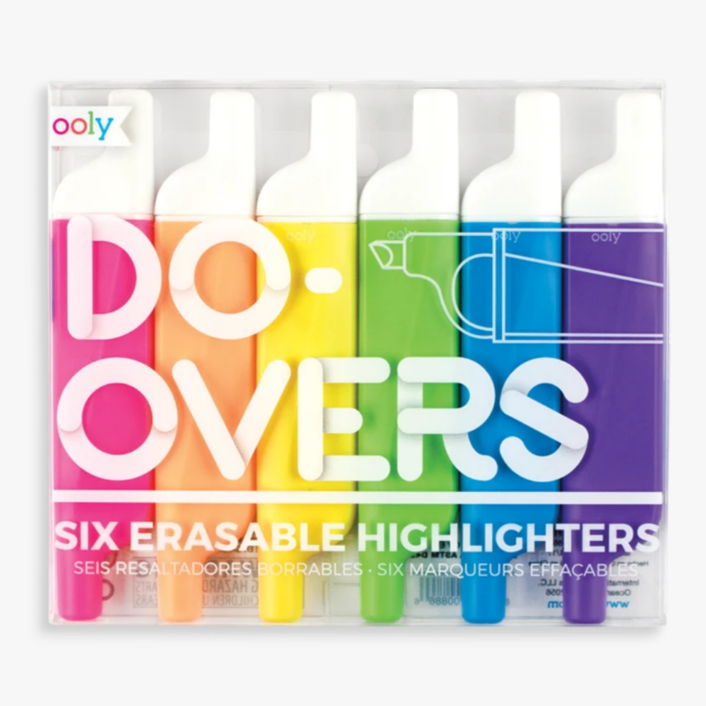 Do-Overs Erasable Highlighters - Set of 6