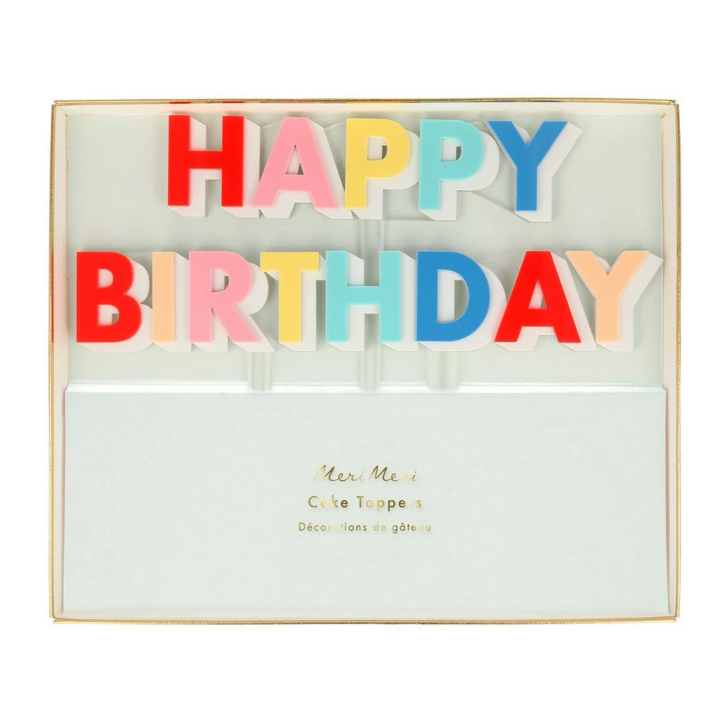 Happy Birthday Acrylic Cake Toppers