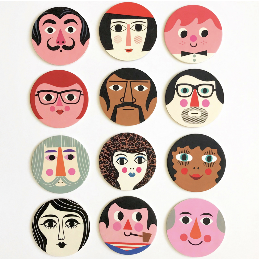 Face Coasters -Ingela P Arrhenius